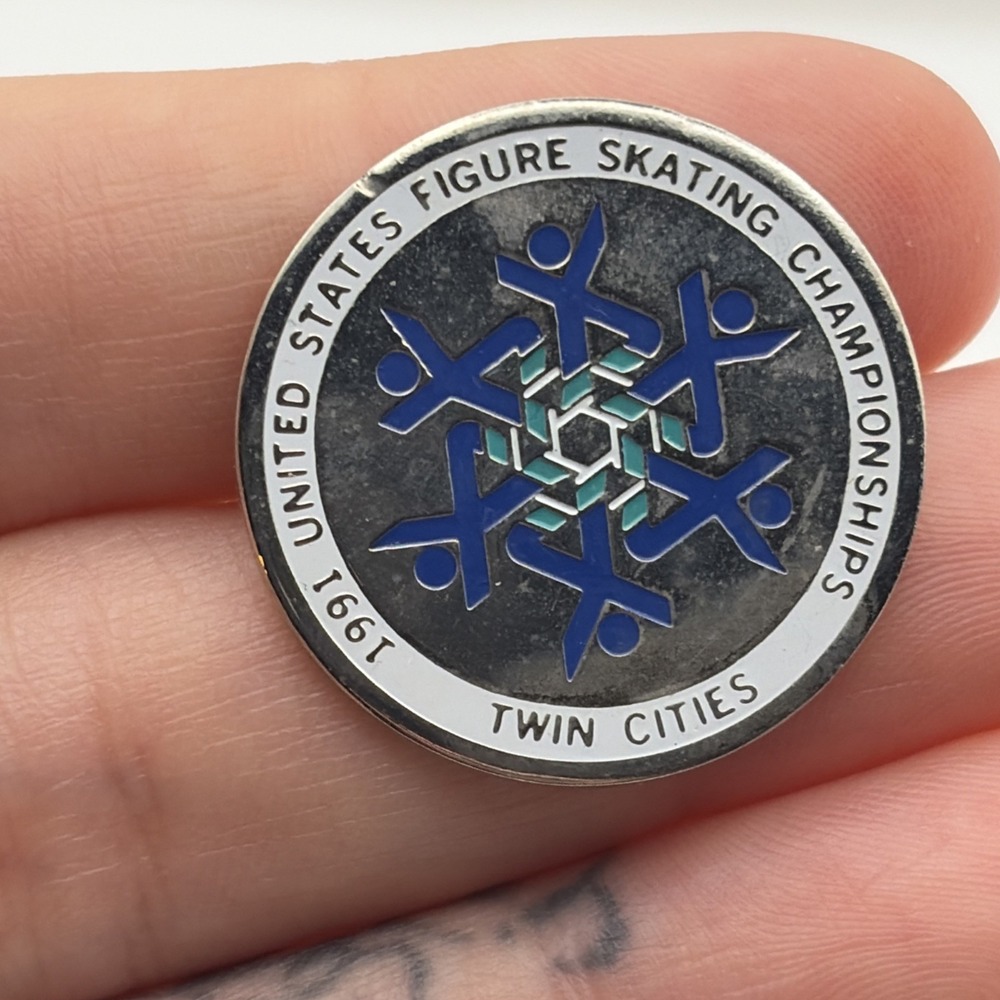1991 United States Figure Skating Championships Twin Cities MN Lapel Hat Pin